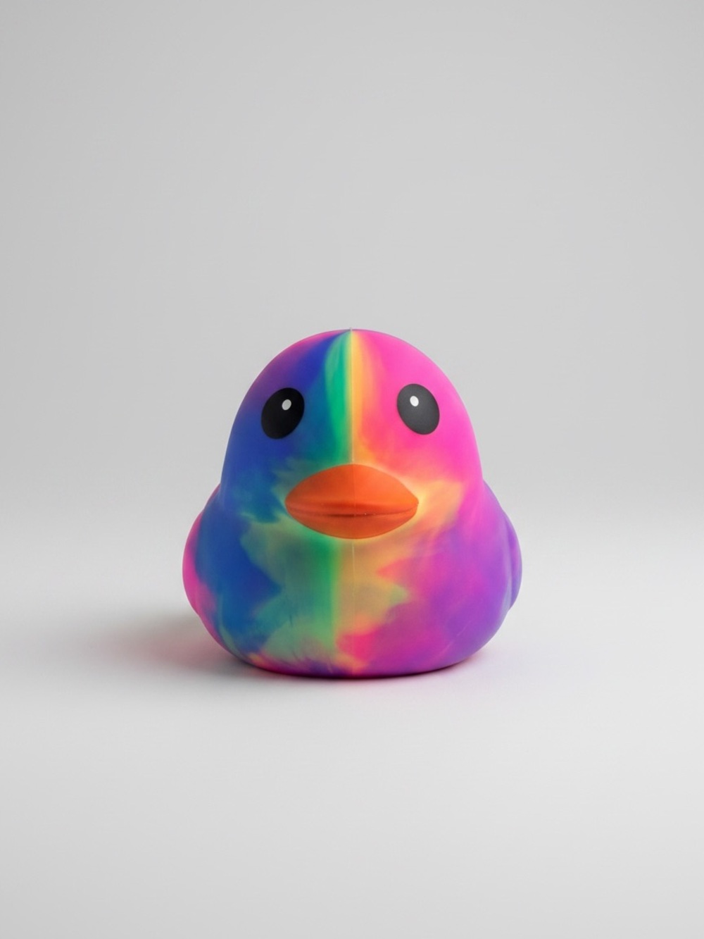 NWT Viral Sunny Days Jumbo Squeezy Duck - Tie-Dye Pink/Rainbow